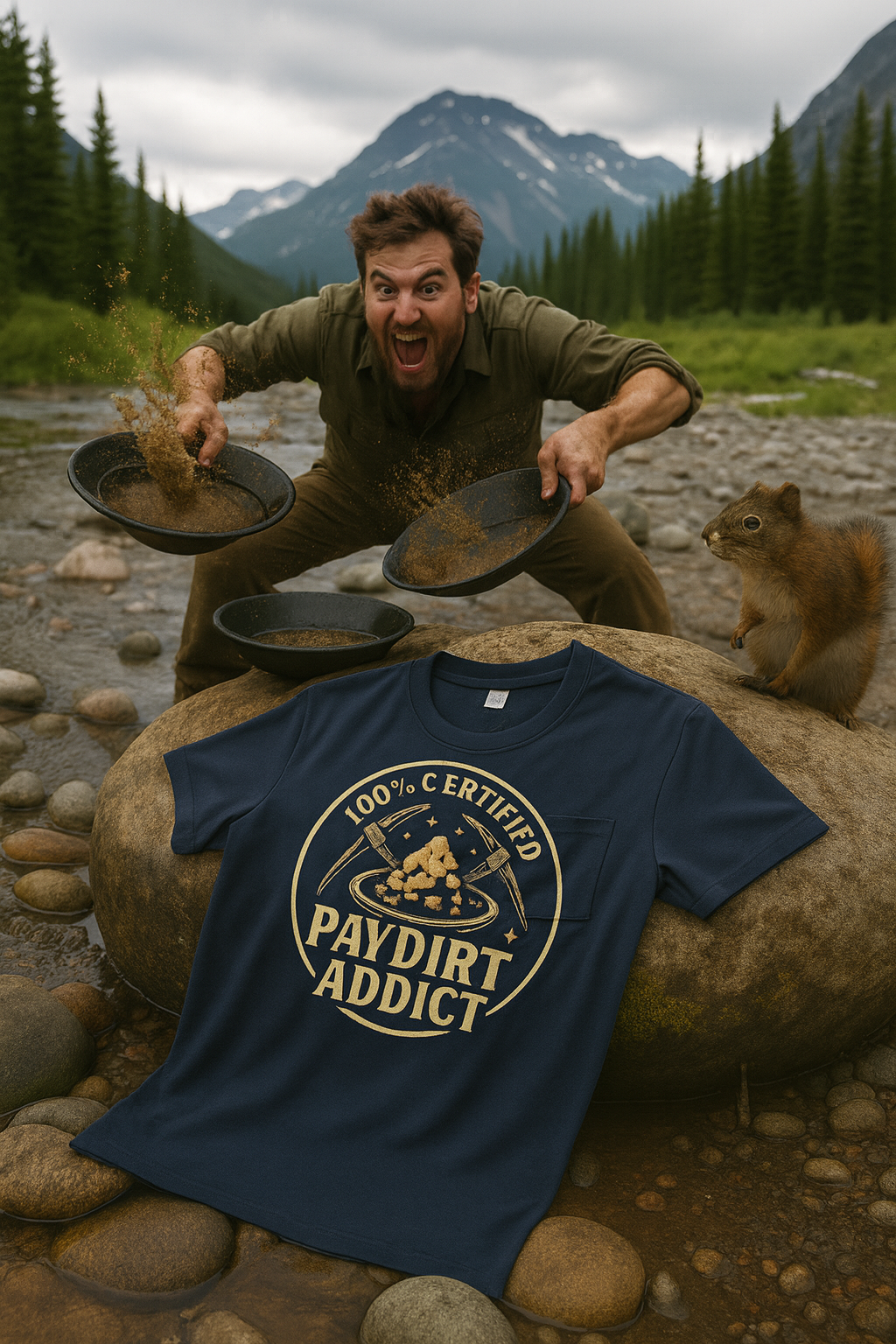 100% Certified Paydirt Addict T-Shirt