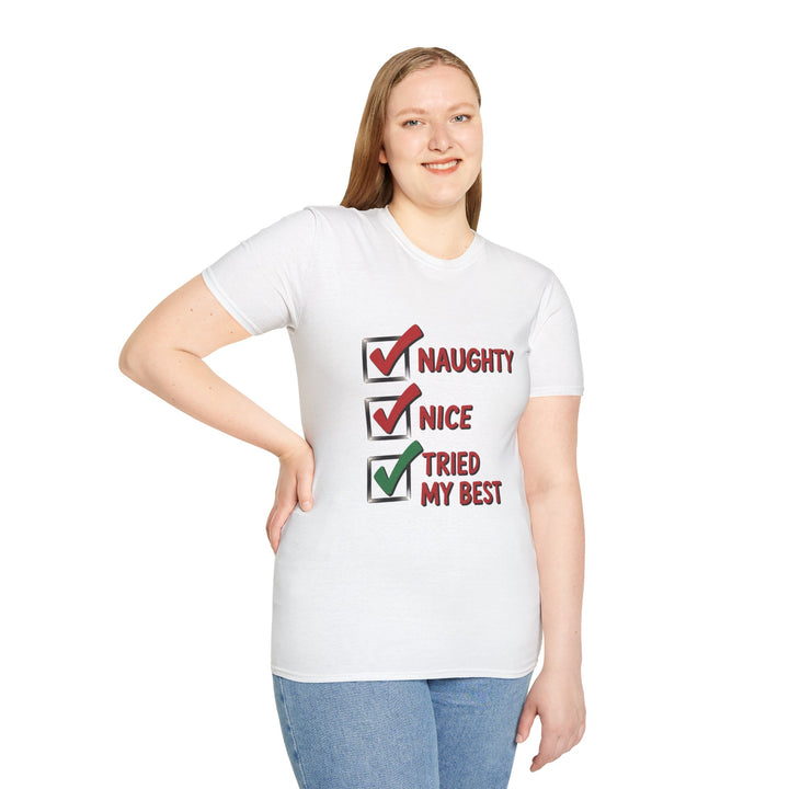 Naughty, Nice, Tried My Best T-Shirt