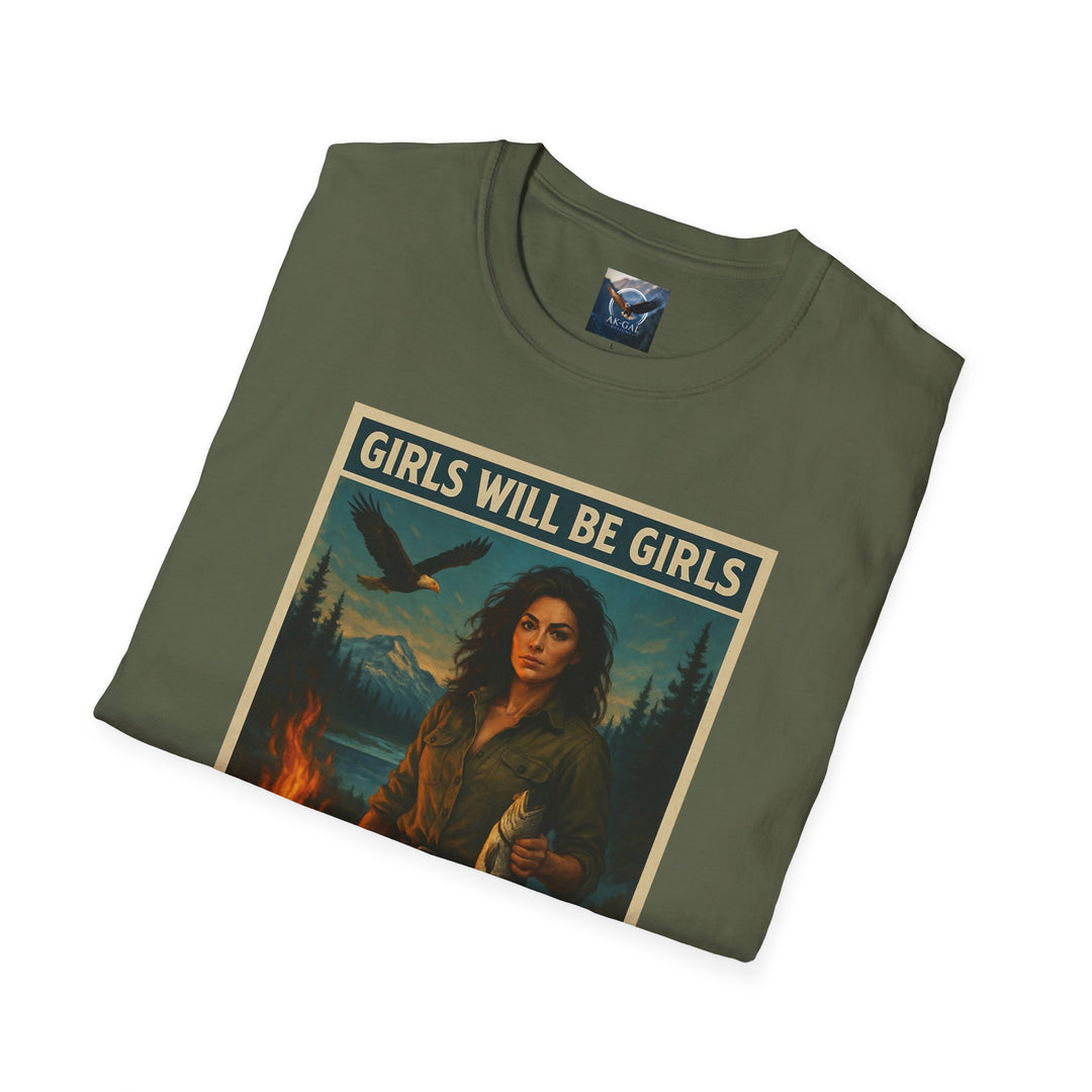 Girls Will Be Girls - Fire & Fishing T-Shirt
