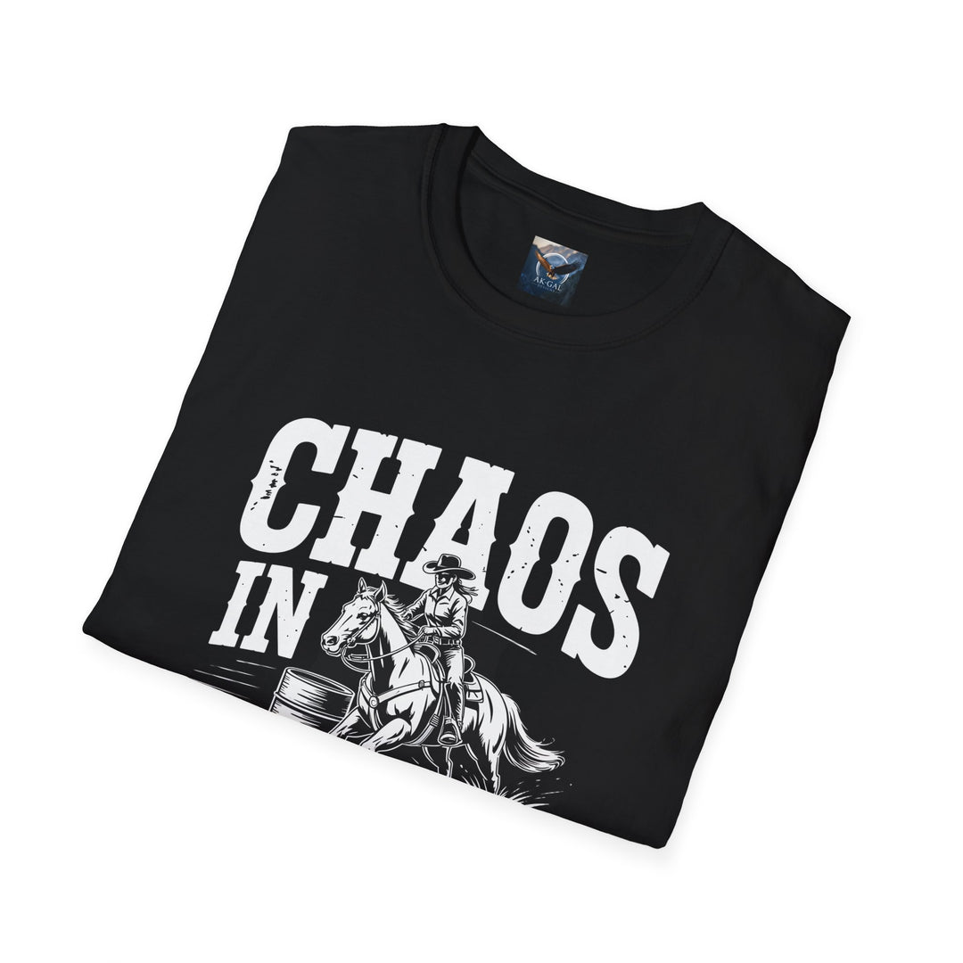 Barrel Racing Chaos in Boots T-Shirt