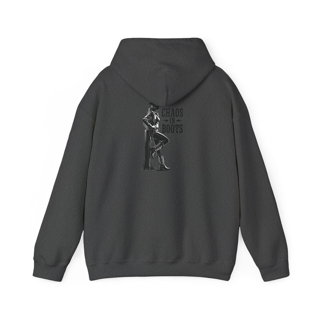 Chaos in Boots Hoodie —Cowgirl Rebel Bold Edition