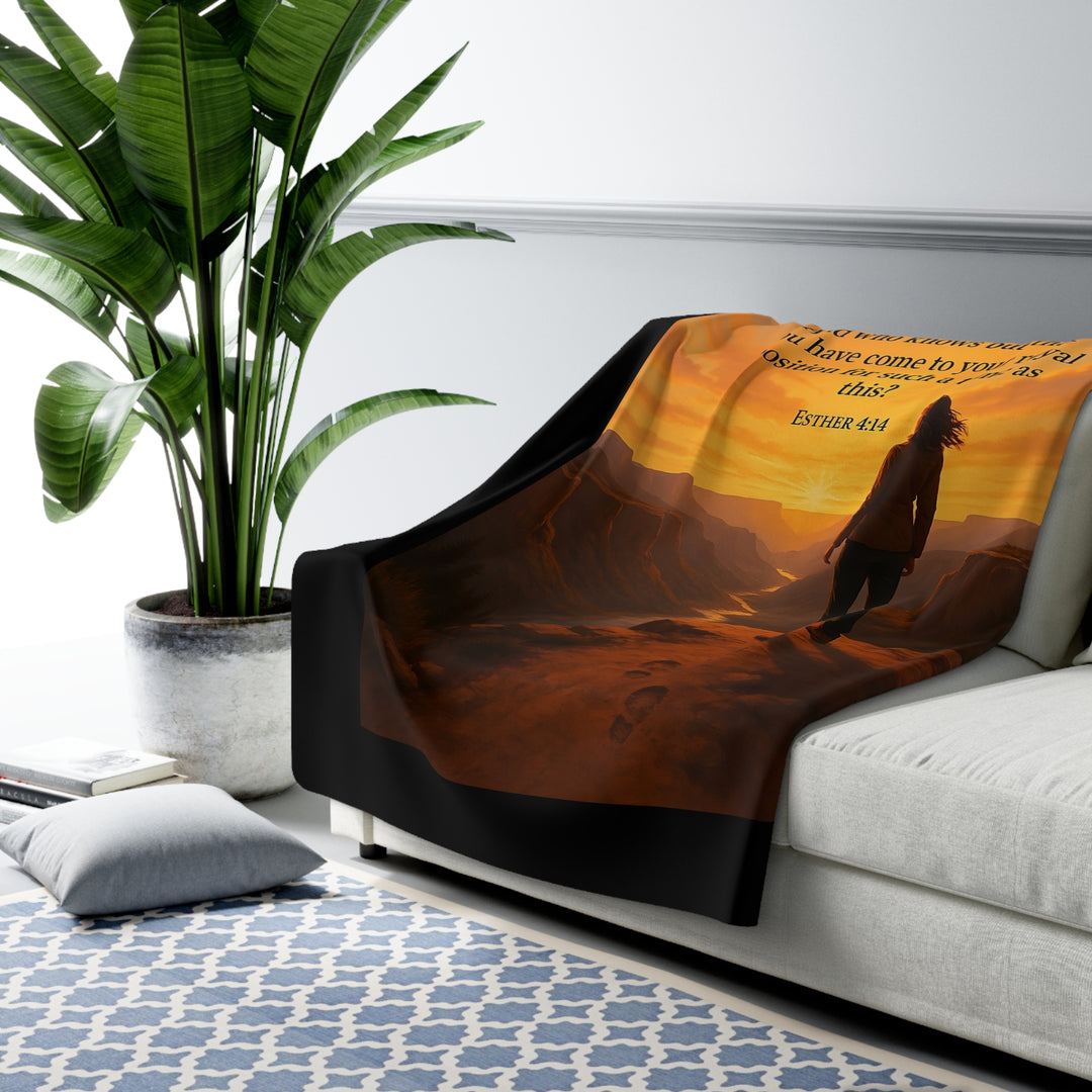 Inspirational Sherpa Fleece Blanket - Made for This Moment Design