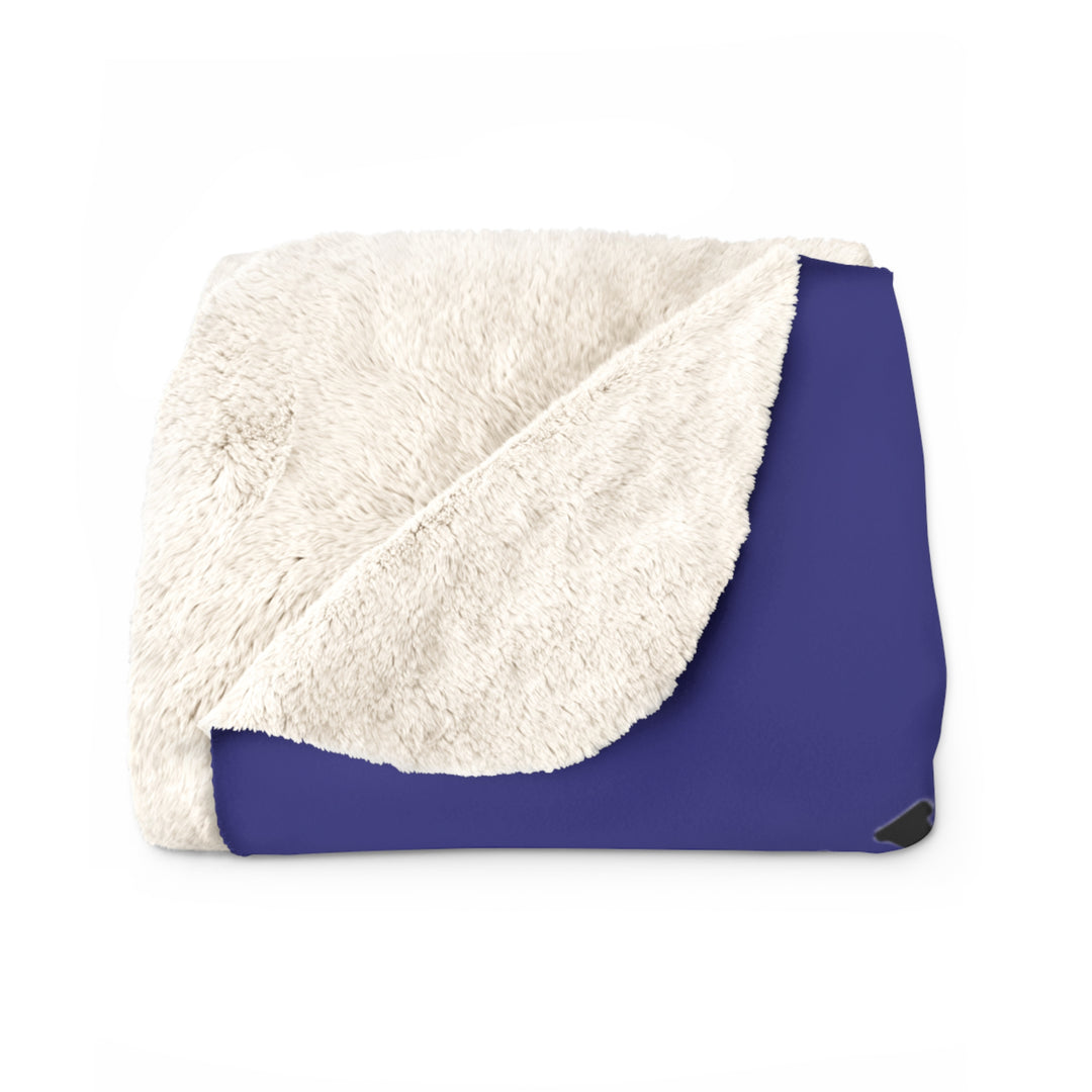 Chaos in Boots Midnight Frontier Sherpa Fleece Blanket