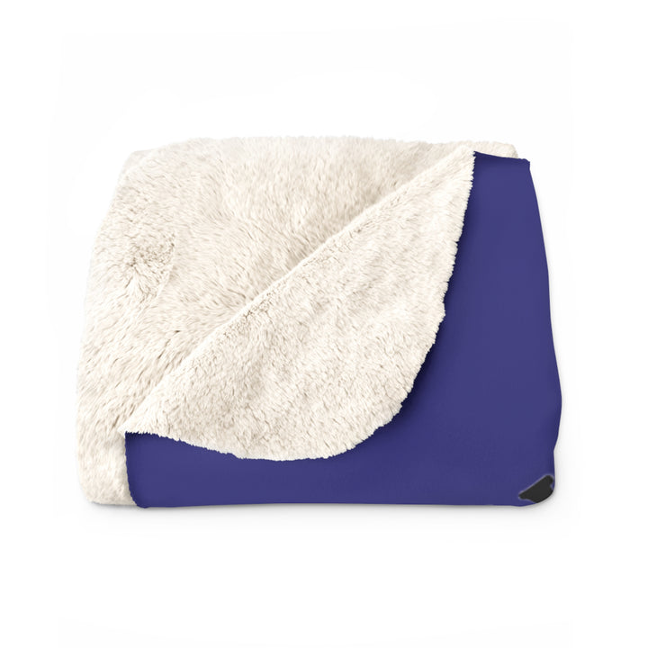 Chaos in Boots Midnight Frontier Sherpa Fleece Blanket