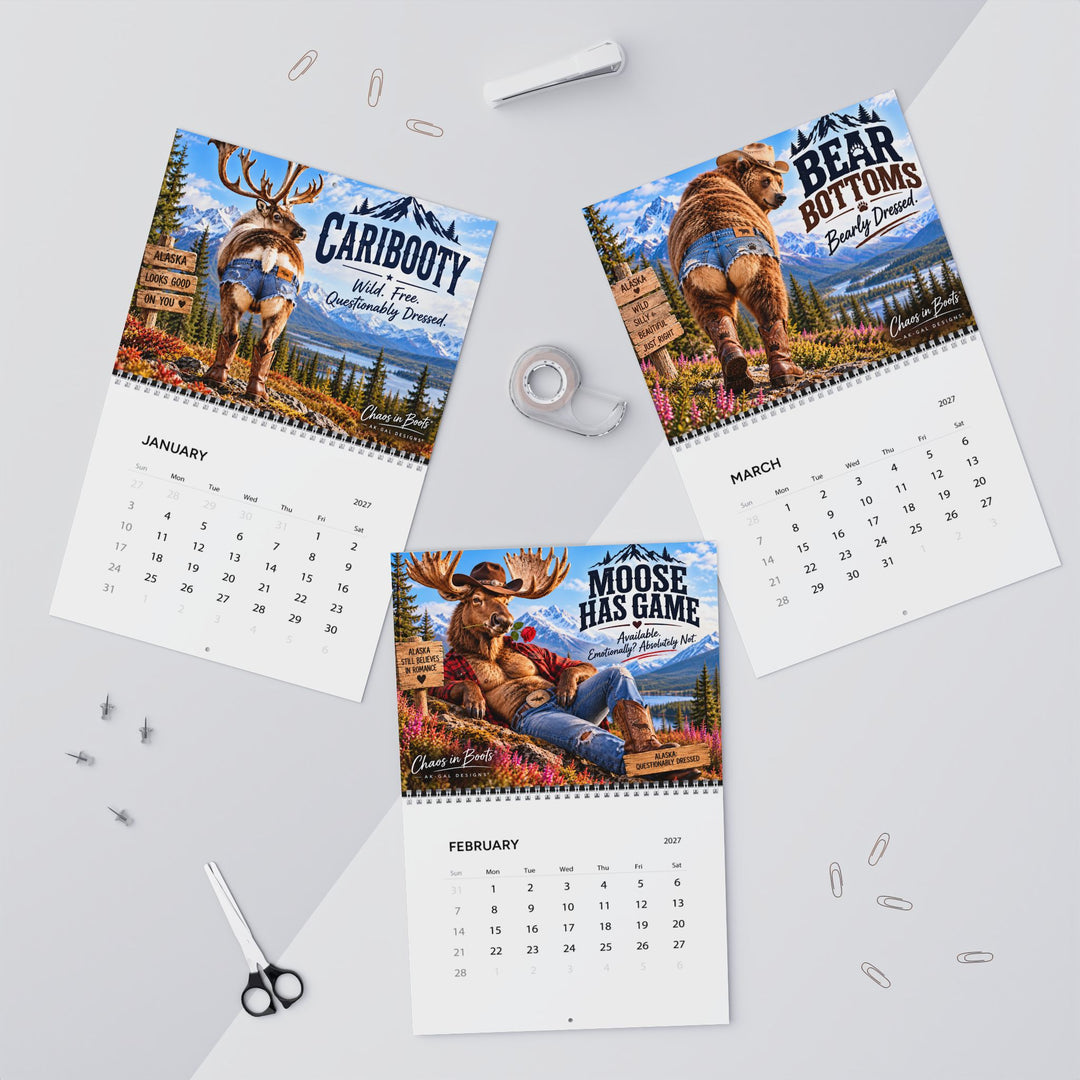 2027 Alaska Animals with Attitude Wall Calendar – Funny Alaska Wildlife Gift