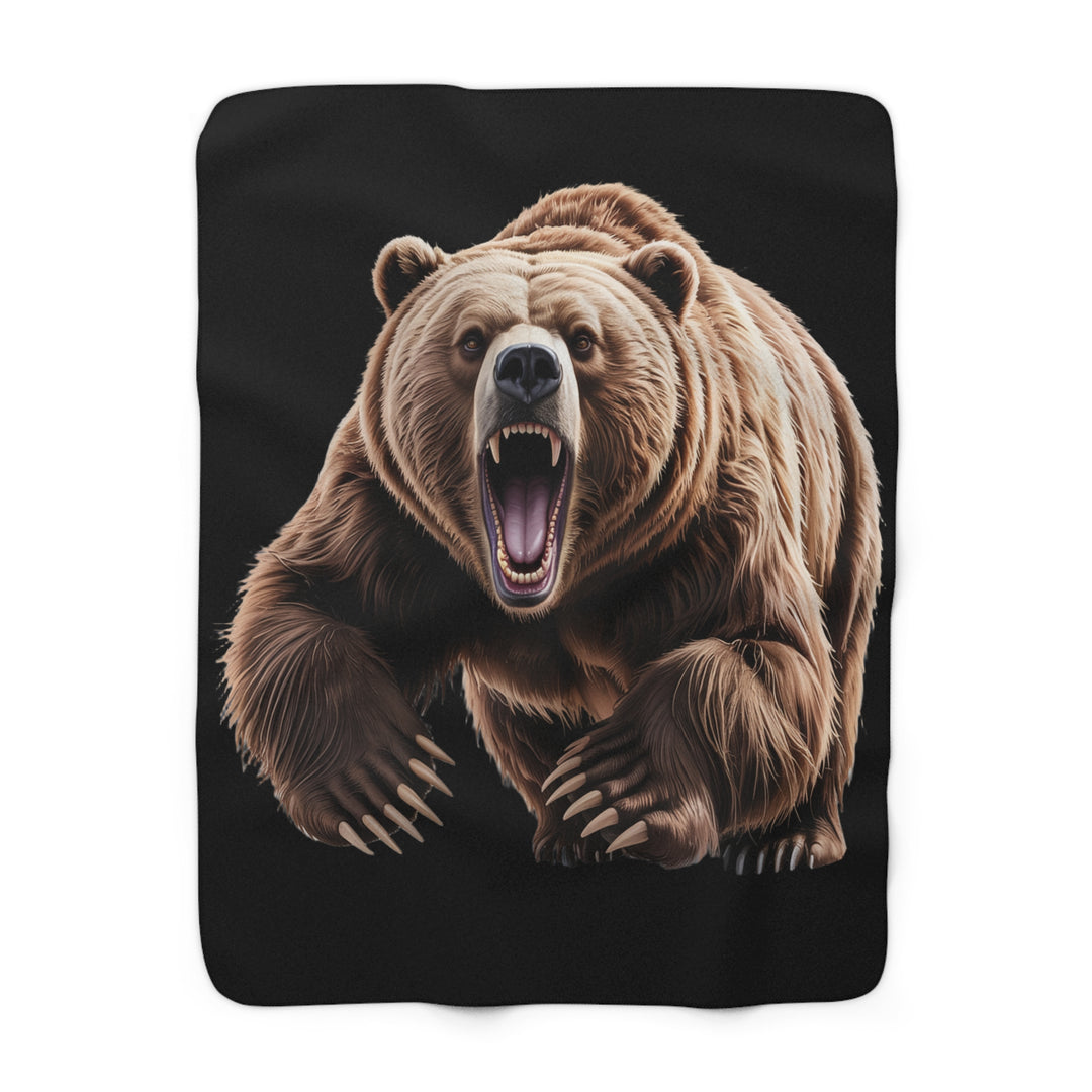 Fierce Bear Mining Sherpa Fleece Blanket