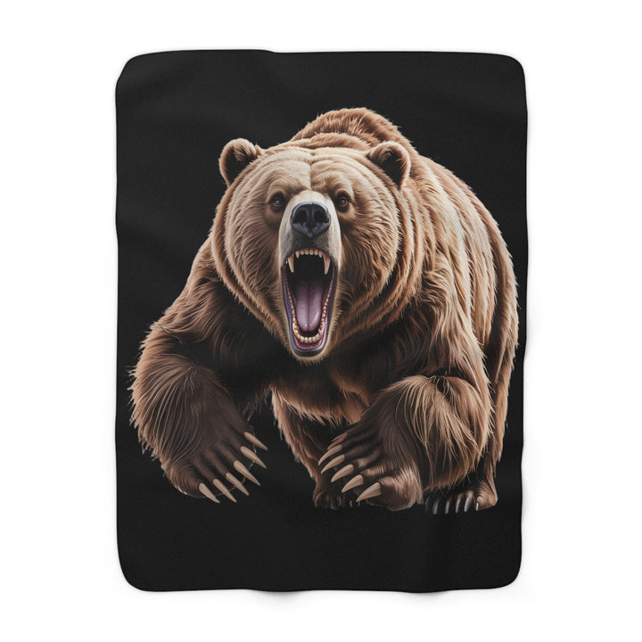 Fierce Bear Mining Sherpa Fleece Blanket