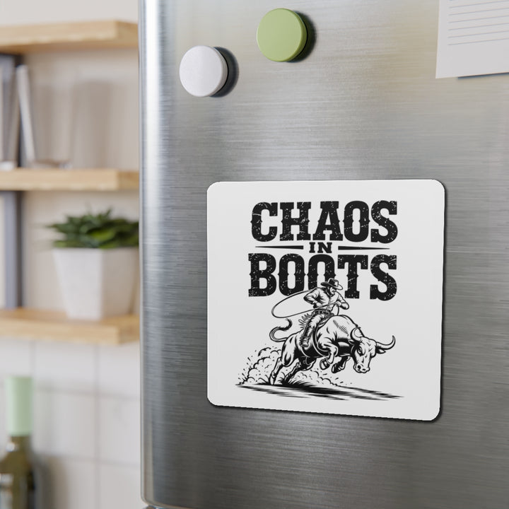 Chaos in Boots Die-Cut Magnet — Raging Bull