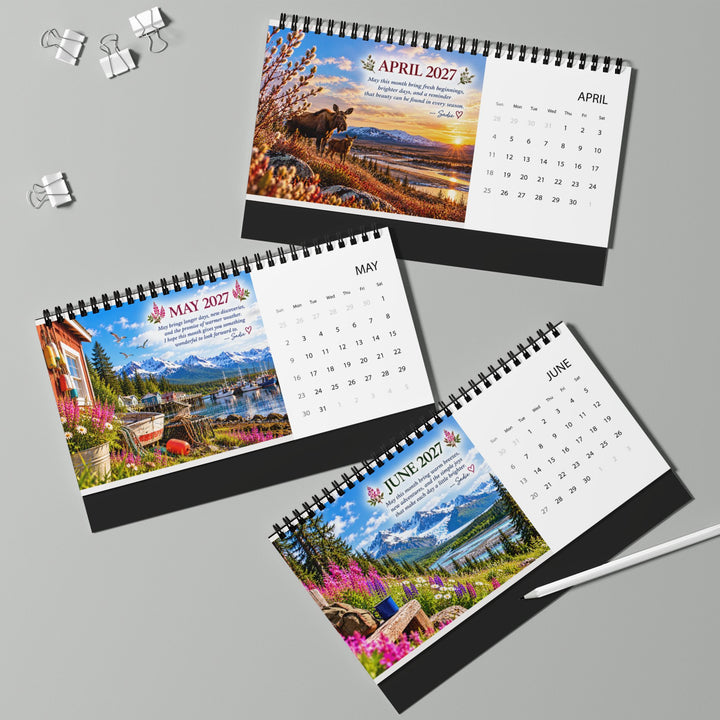 A Letter for You Alaska 2027 Desktop Calendar