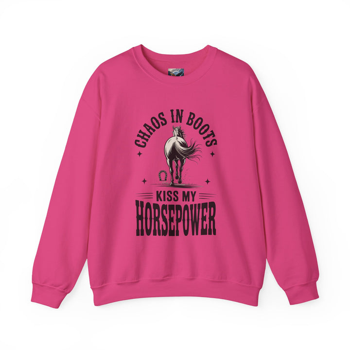 Chaos in Boots Kiss My Horsepower Sweatshirt