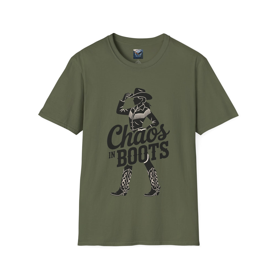 Chaos in Boots Cowgirl Grit T-shirt