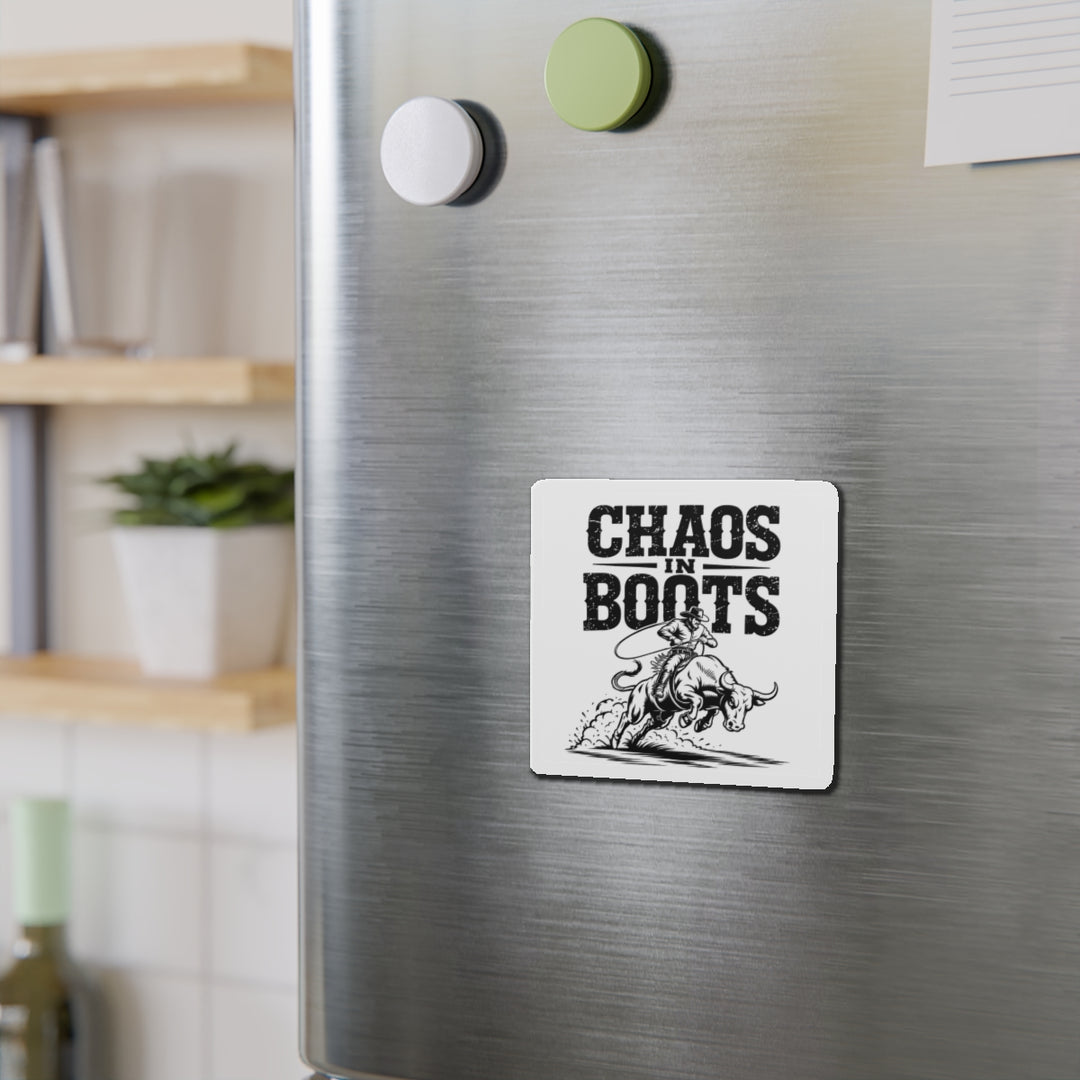Chaos in Boots Die-Cut Magnet — Raging Bull