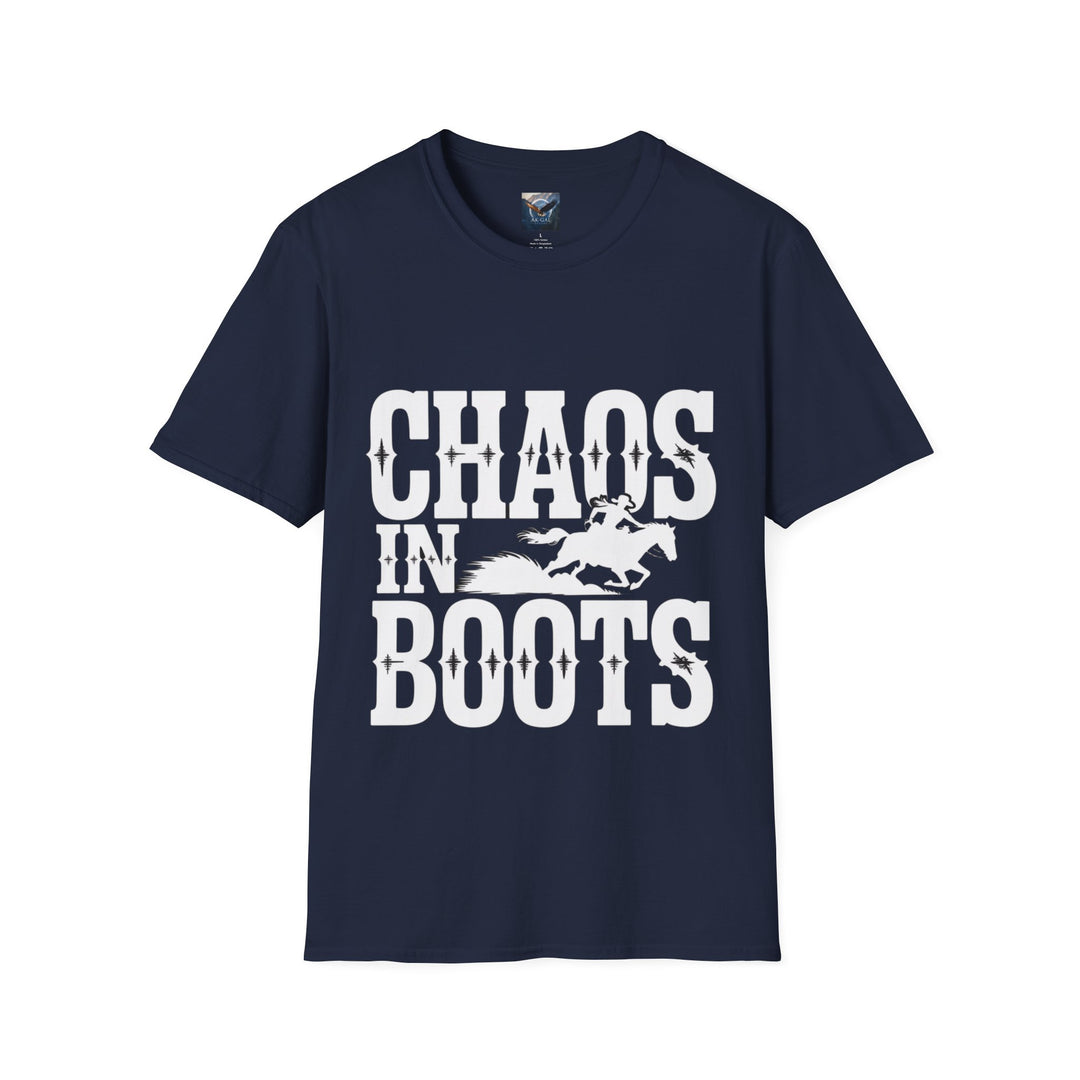 Chaos in Boots – Fast Barrel Racing T-Shirt