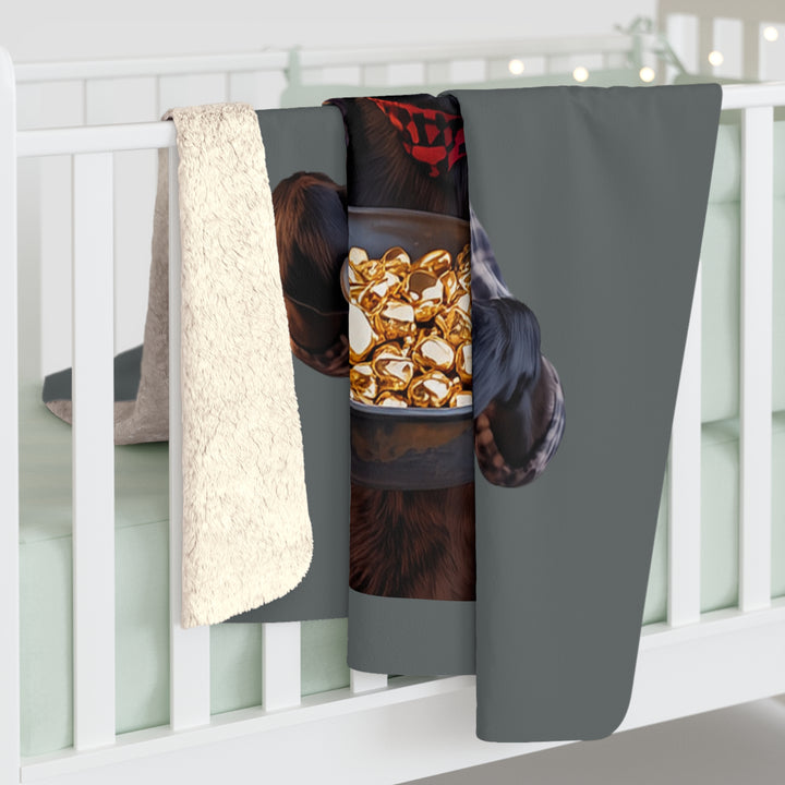 Sherpa Fleece Blanket – Ask Me About My Nuggets Design