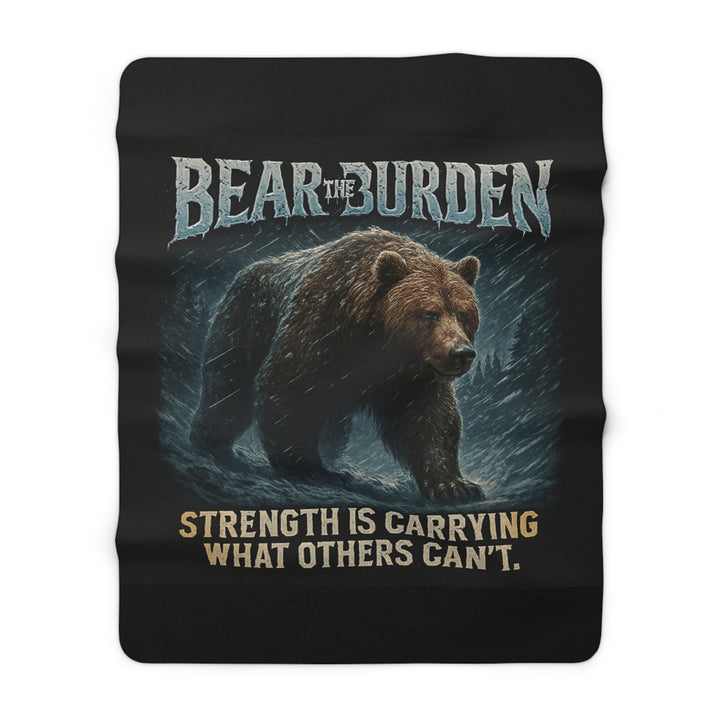 Bear the Burden Bear Sherpa Fleece Blanket