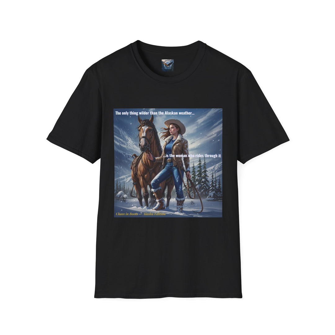 Chaos in Boots – Alaska Edition: Rider of the Storm T-Shirt