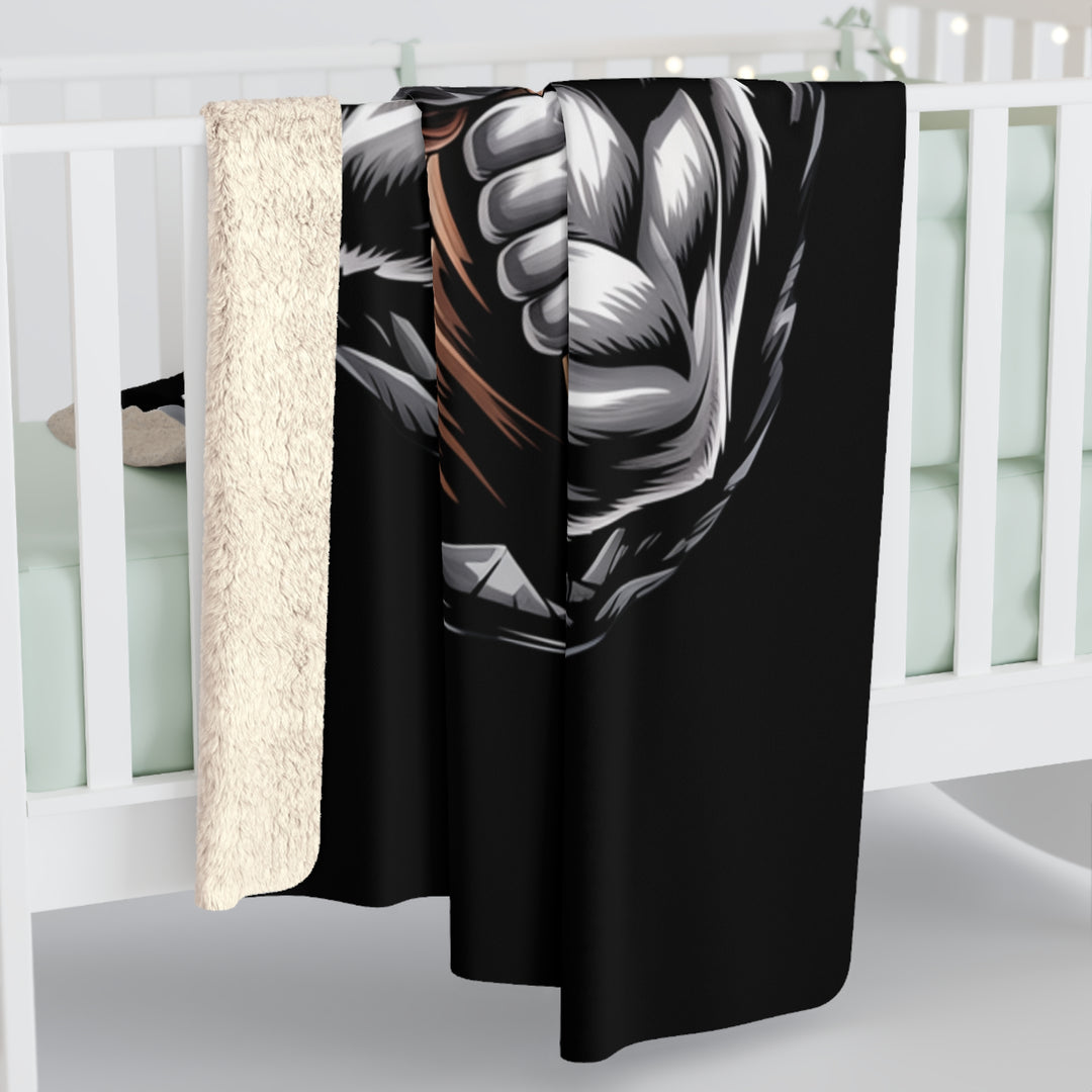 Fierce Wolf Mining Sherpa Fleece Blanket