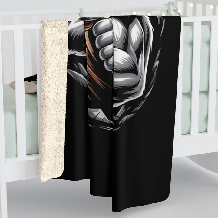 Fierce Wolf Mining Sherpa Fleece Blanket