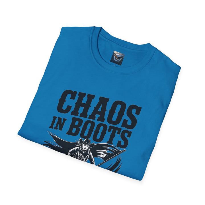 Chaos in Boots – Frontier Freedom Rider T-Shirt