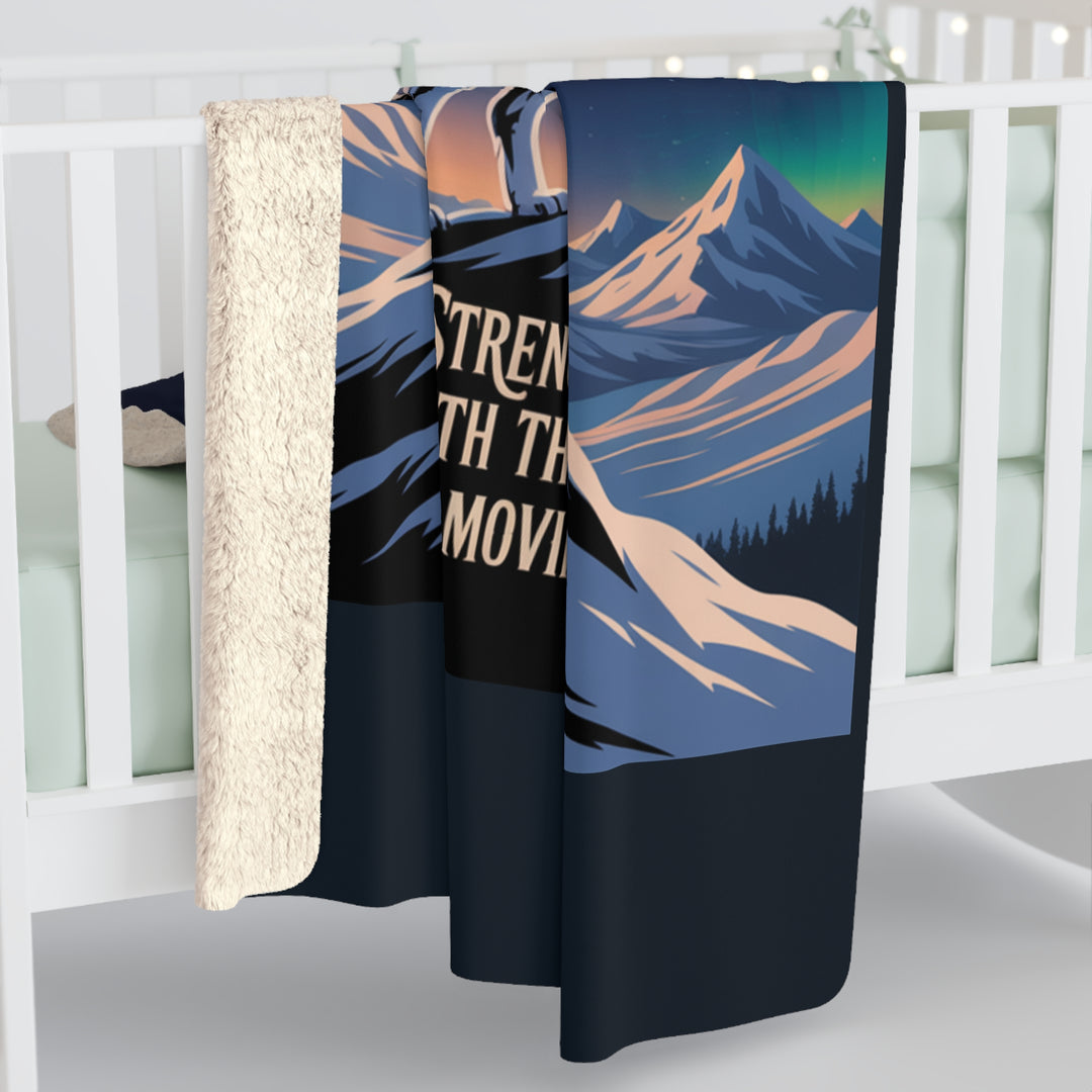 Embrace the Journey Wolf Sherpa Fleece Blanket