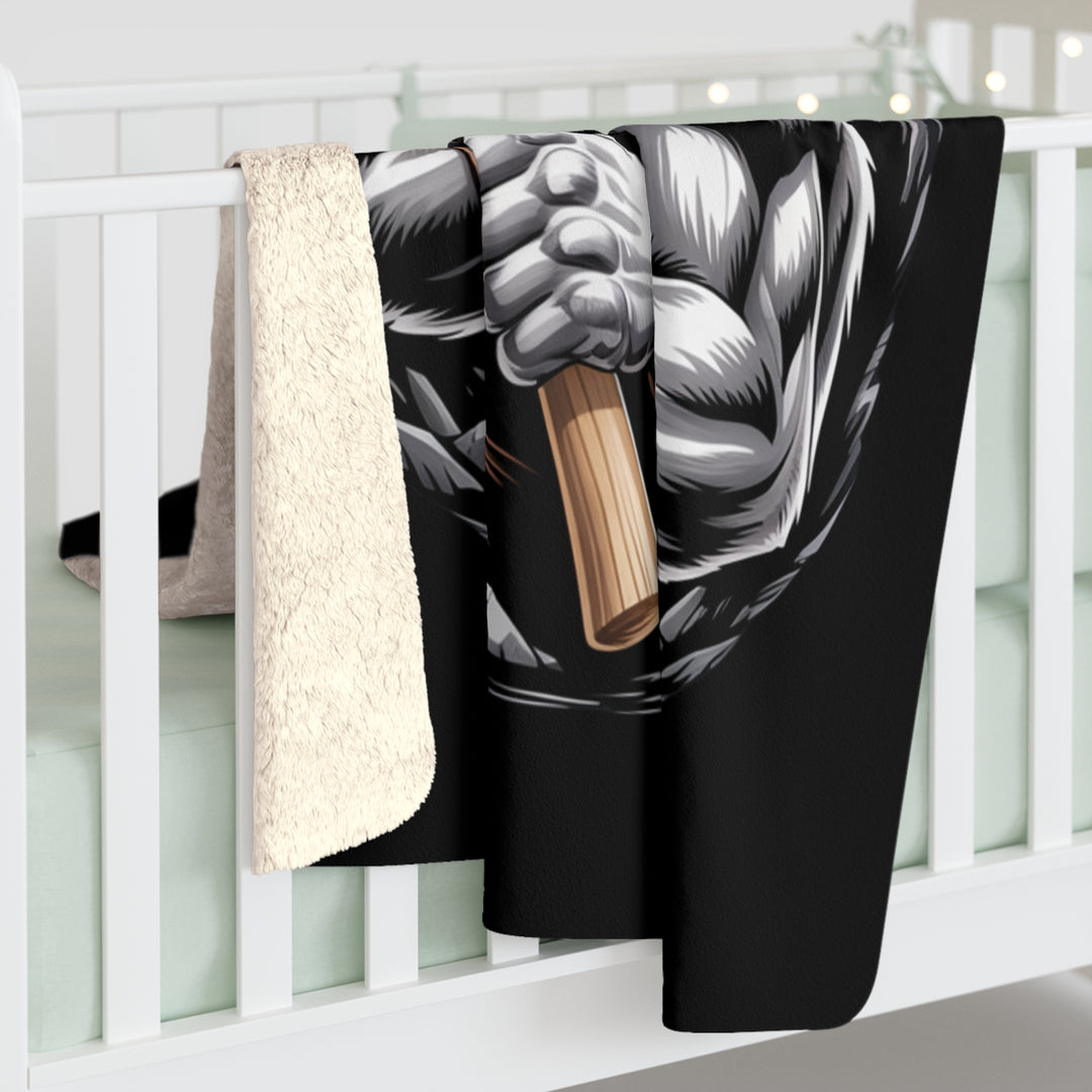 Fierce Wolf Mining Sherpa Fleece Blanket