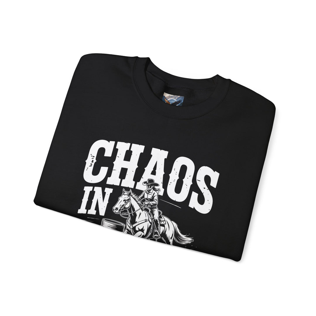 Chaos in Boots Barrel Racing Sweatshirt
