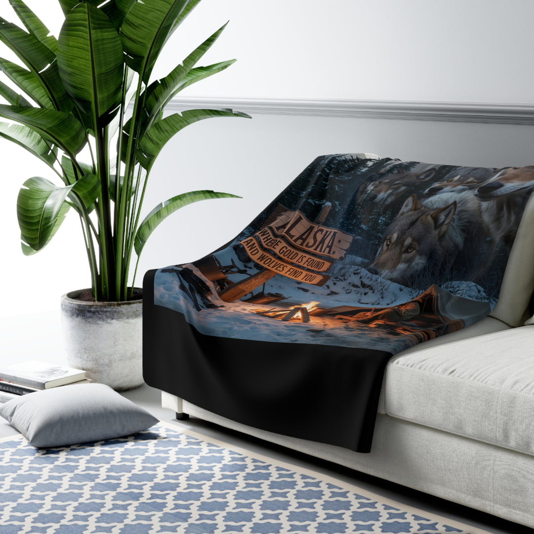 Sherpa Fleece Blanket - Wolves Find You Design