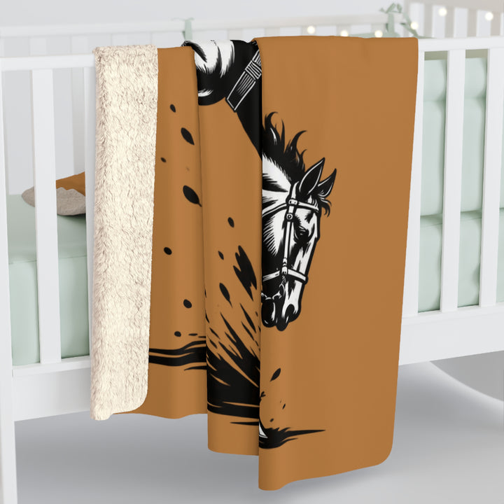 Sherpa Fleece Blanket – Chaos in Boots: Bronc Edition Design