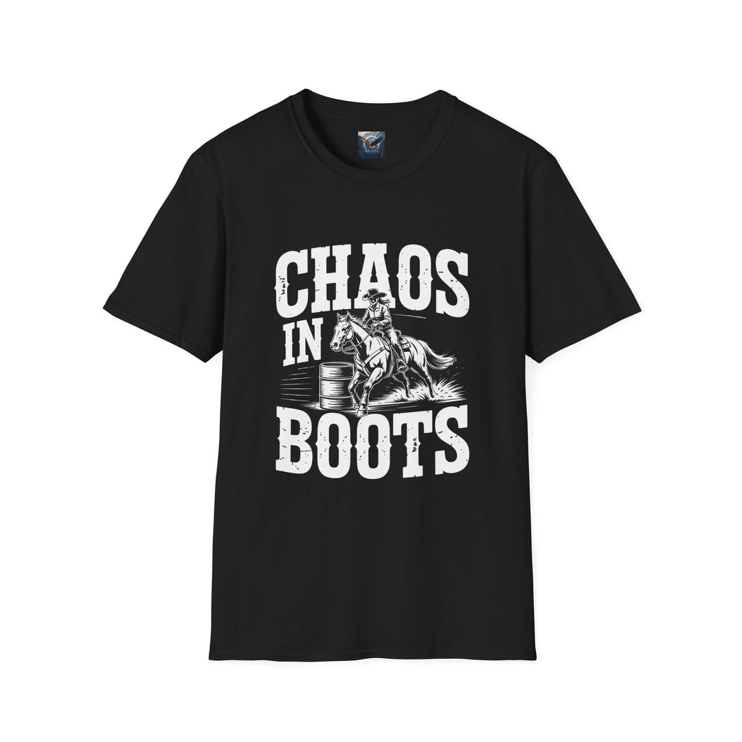 Barrel Racing Chaos in Boots T-Shirt