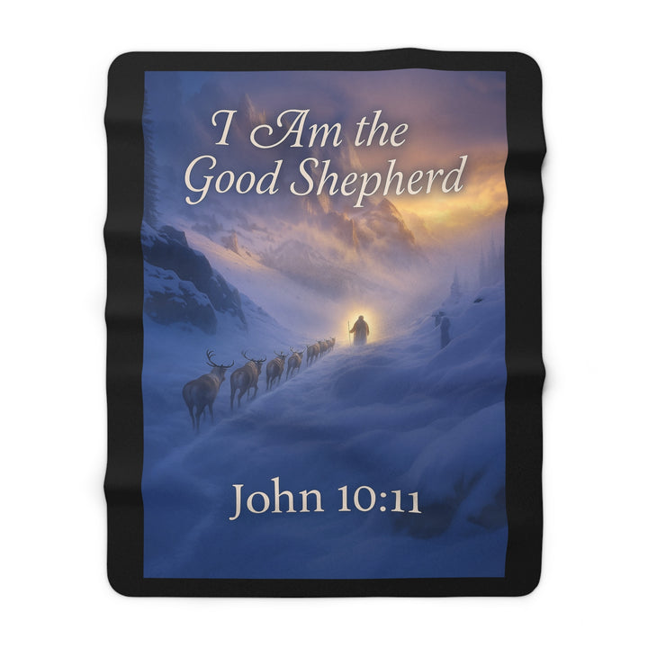 I am the Good Shepherd Sherpa Fleece Blanket