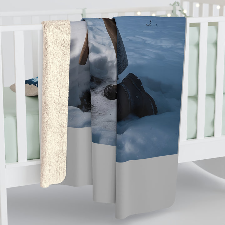 Inspirational Sherpa Fleece Blanket - No Weapon Formed Against Me Shall Prosper Design