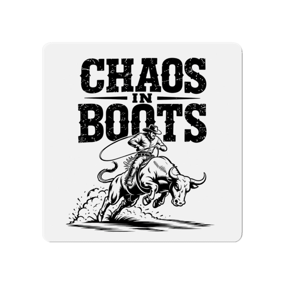 Chaos in Boots Die-Cut Magnet — Raging Bull