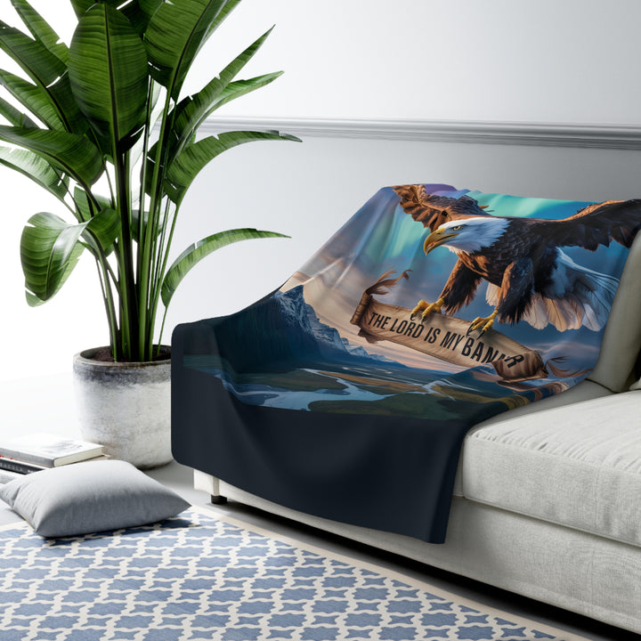 The Lord is My Banner Sherpa Fleece Blanket