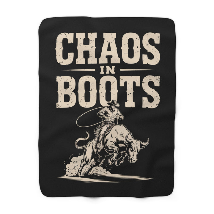 Chaos in Boots Raging Bull Sherpa Fleece Blanket