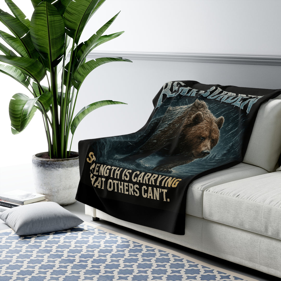Bear the Burden Bear Sherpa Fleece Blanket