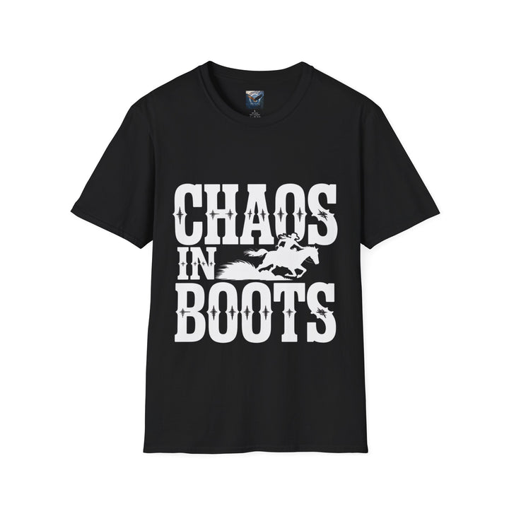Chaos in Boots – Fast Barrel Racing T-Shirt