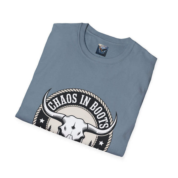 Chaos in Boots - Alaska Rodeo Badge T-Shirt