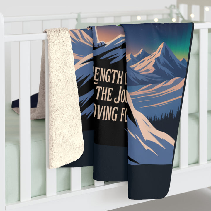 Embrace the Journey Wolf Sherpa Fleece Blanket