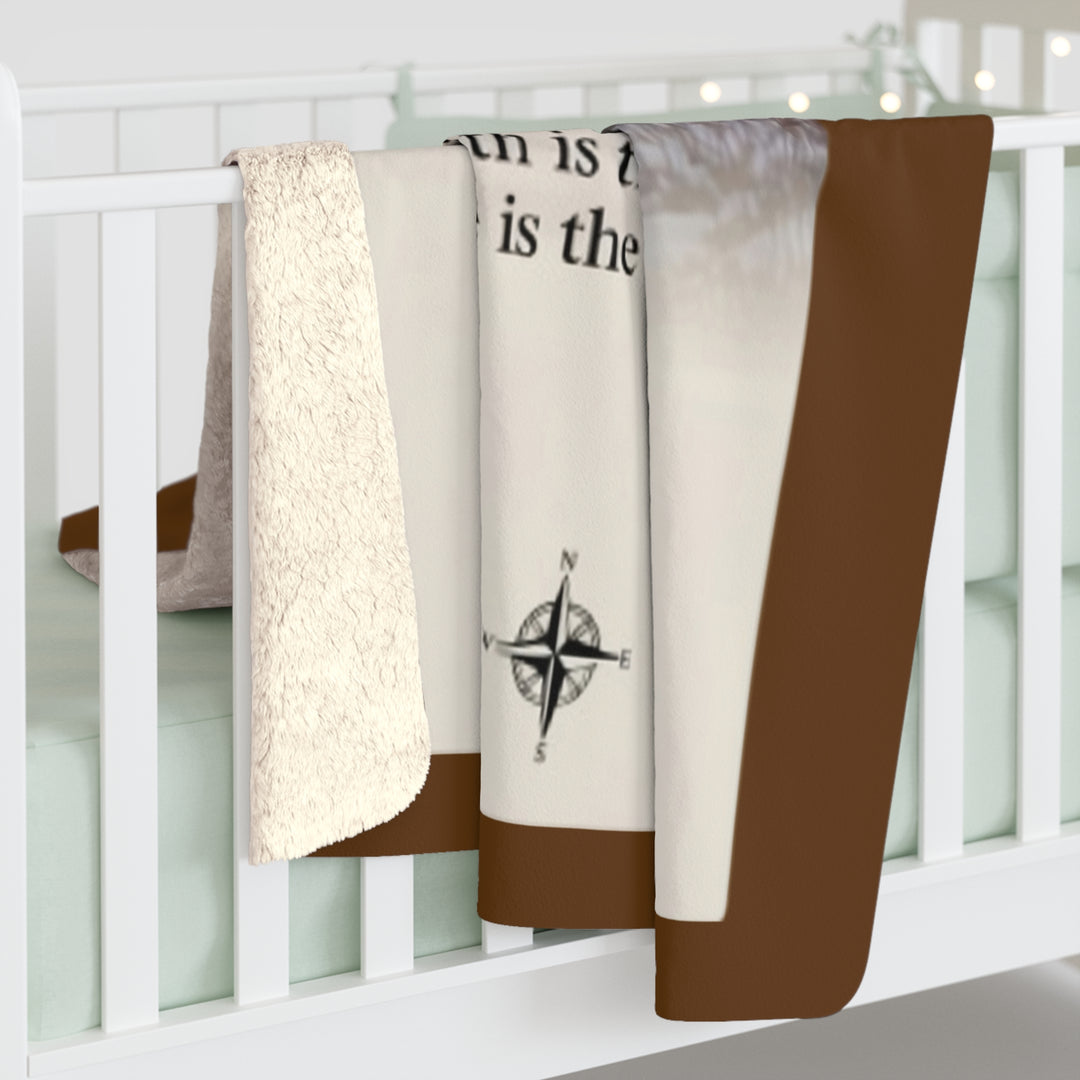 Sherpa Fleece Blanket - Faith is the Trail Design