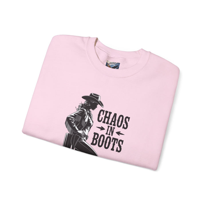 Chaos in Boots Cowgirl Rebel Bold Edition Crewneck Sweatshirt