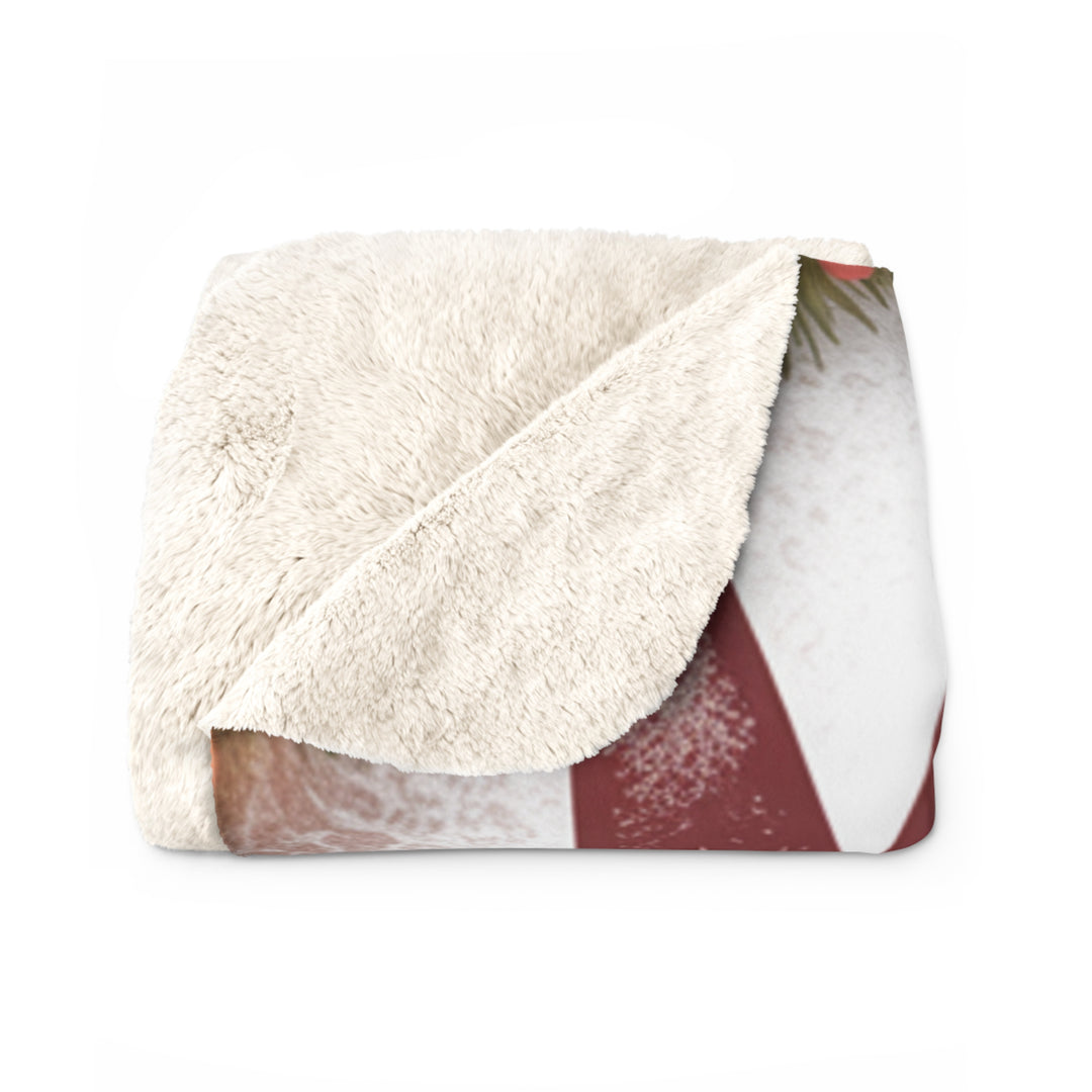 Sherpa Fleece Blanket – Moose Don’t Care & Neither Do I Holiday Design