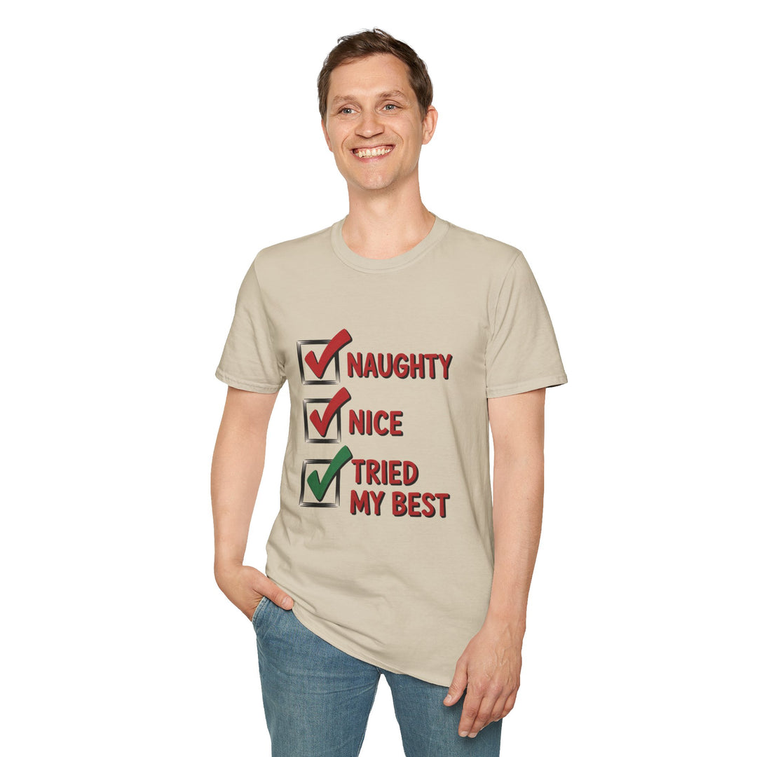 Naughty, Nice, Tried My Best T-Shirt