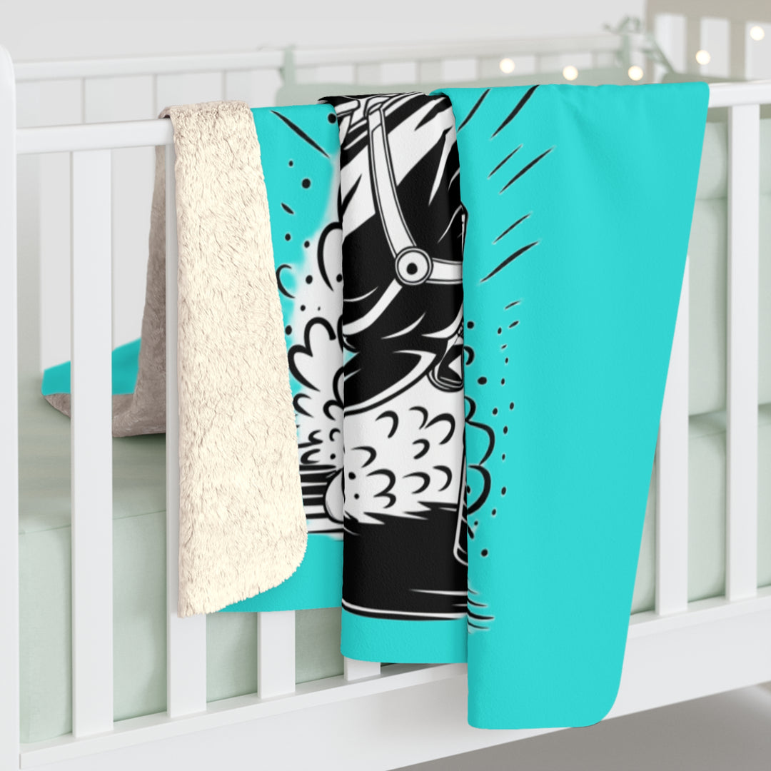 Chaos in Boots Barrel Racing Queen Sherpa Blanket