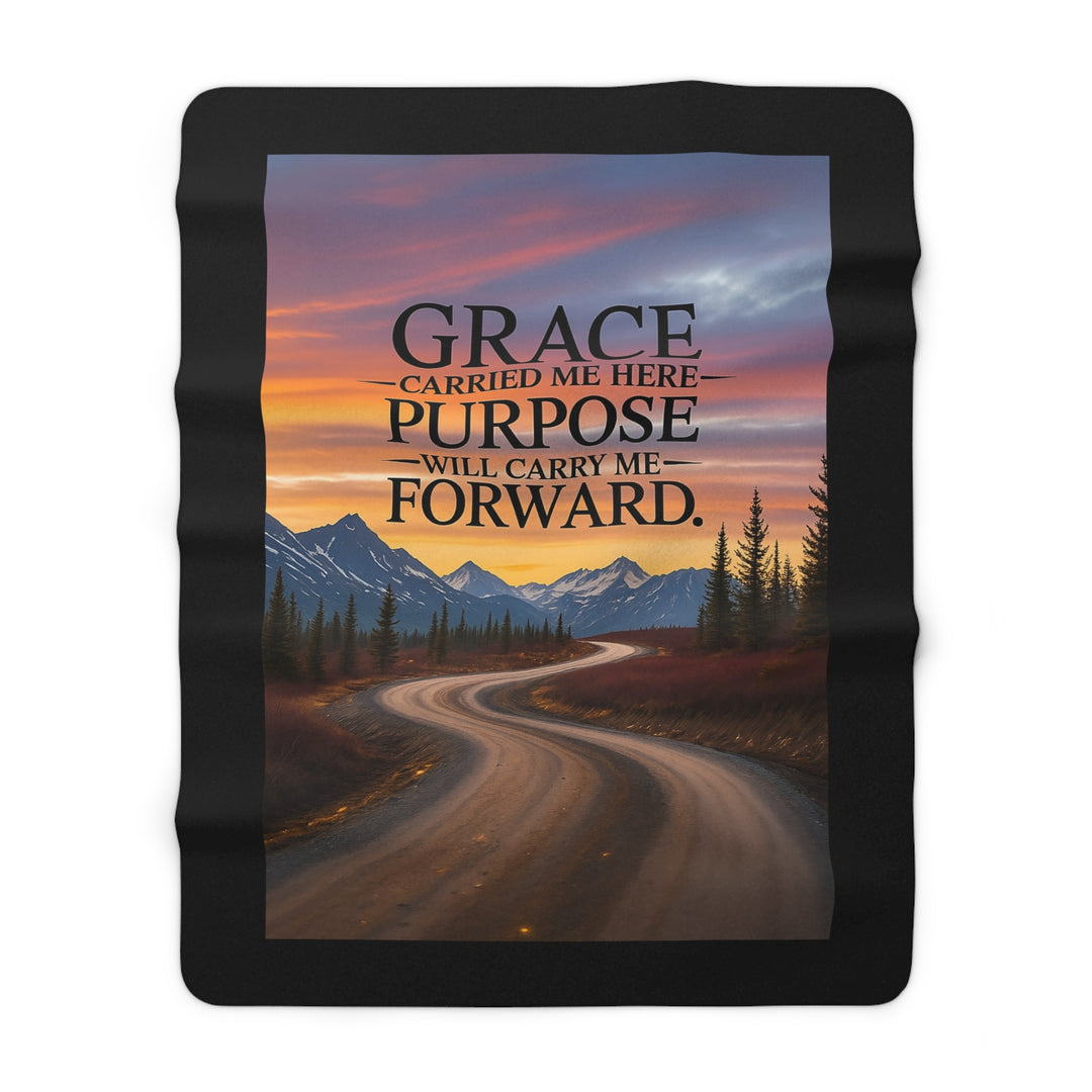 Inspirational Sherpa Fleece Blanket -  Grace & Purpose Design