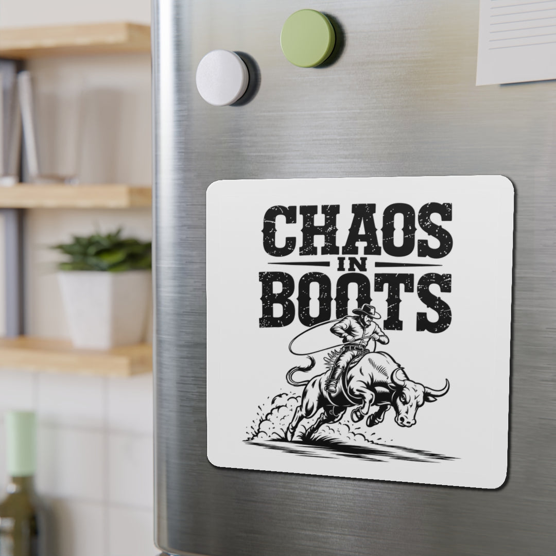 Chaos in Boots Die-Cut Magnet — Raging Bull