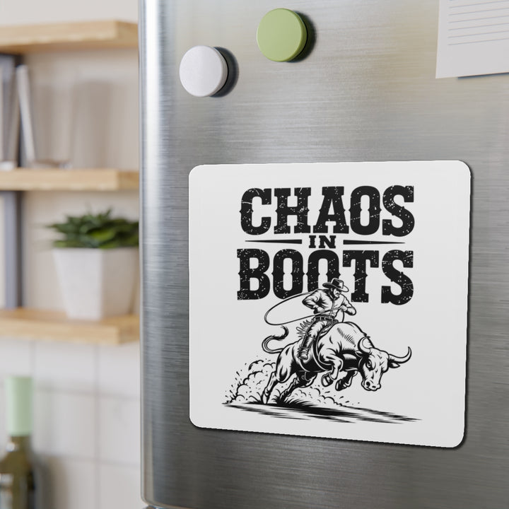Chaos in Boots Die-Cut Magnet — Raging Bull