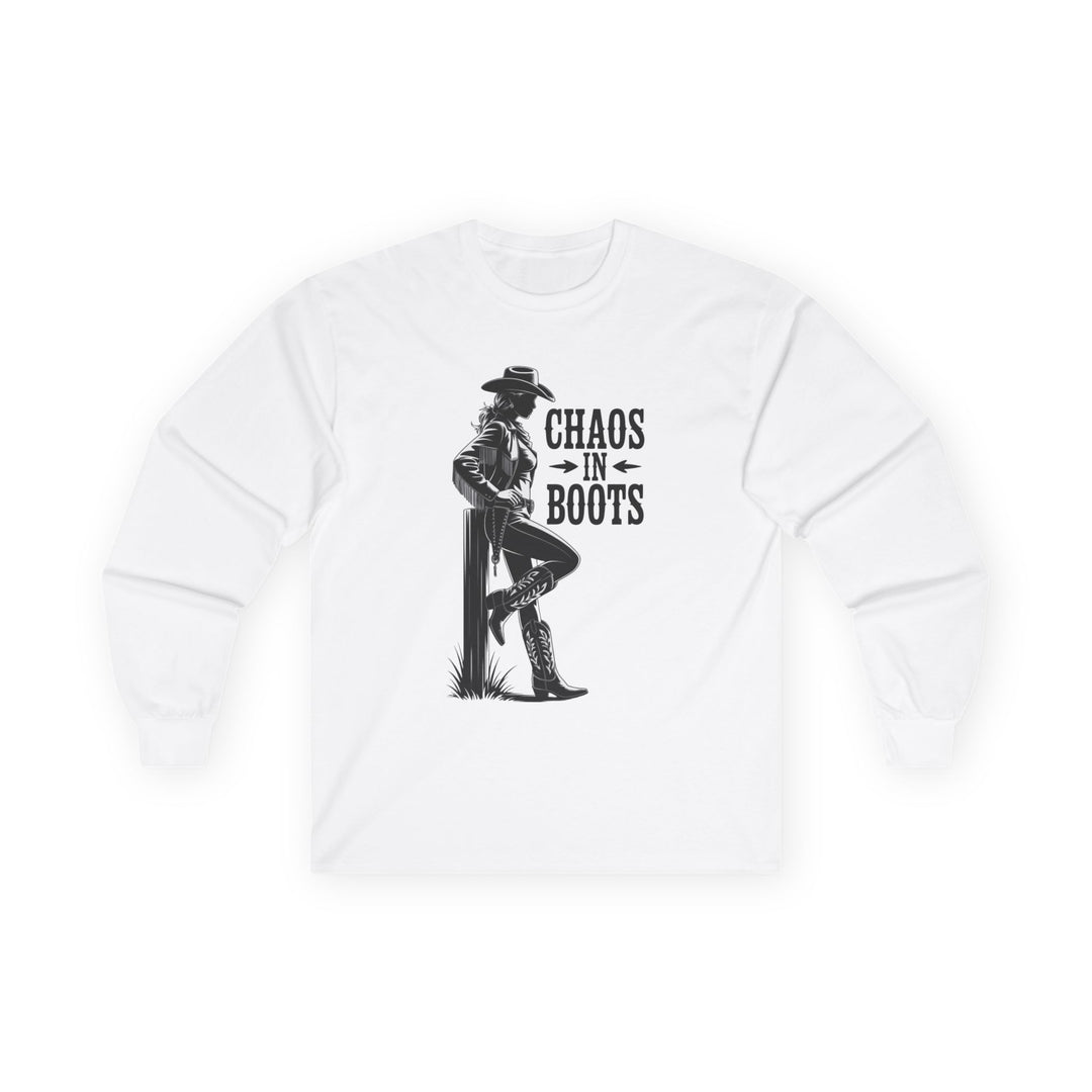 Chaos in Boots Cowgirl Rebel Bold Edition Long Sleeve Tee