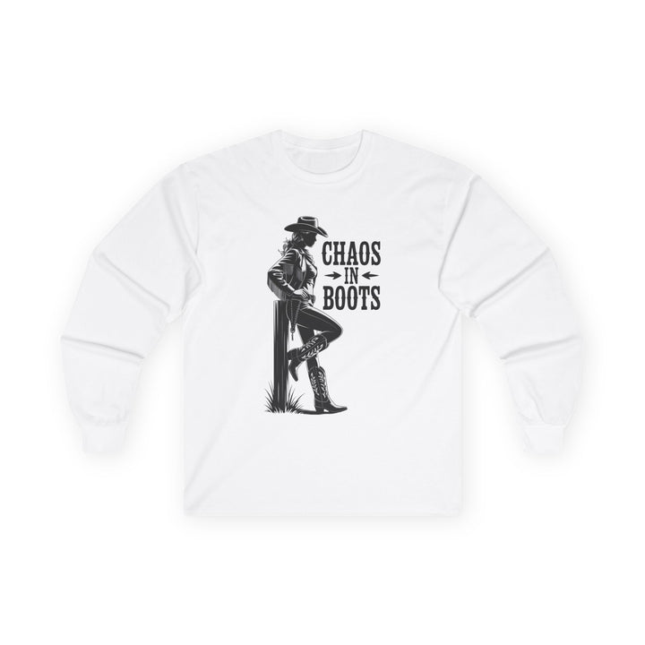 Chaos in Boots Cowgirl Rebel Bold Edition Long Sleeve Tee