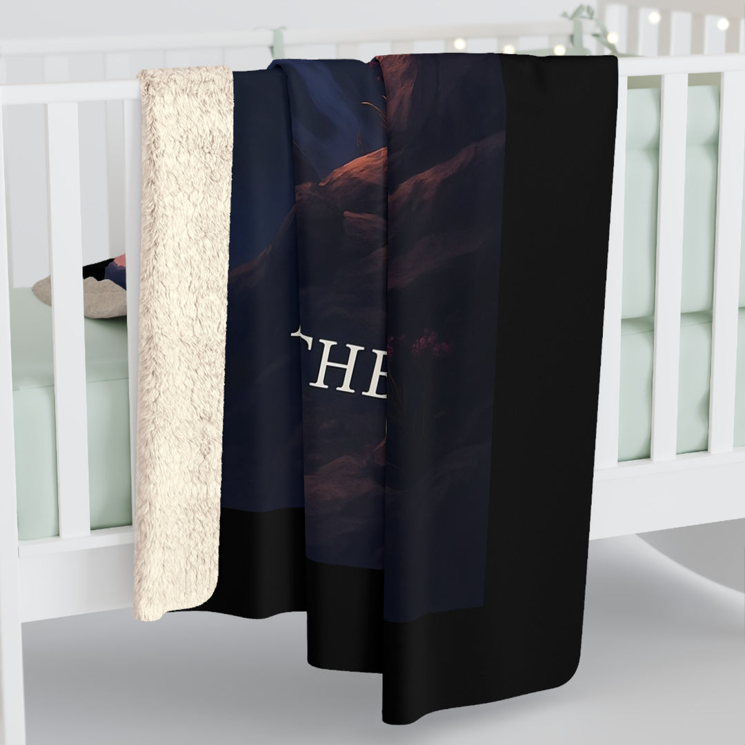 Inspirational Sherpa Fleece Blanket - Faith Like Fireweed Design