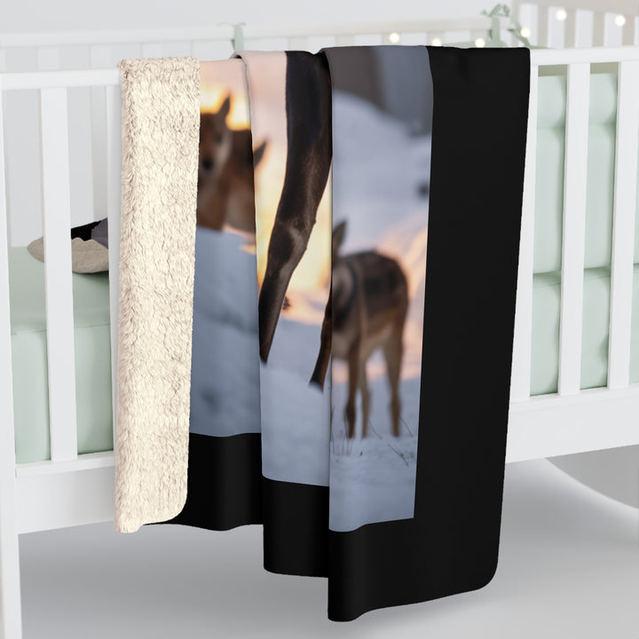 Inspirational Sherpa Fleece Blanket - Shield Around Me Design